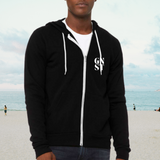 Black GNST zip unisex sweatshirt