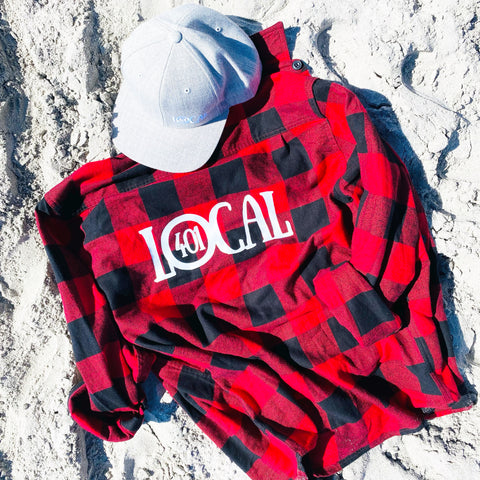Red and Black Unisex Local Flannel
