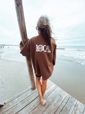 Open image in slideshow, High tides. Local vibes. Crew neck sweatshirt
